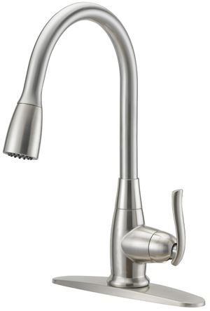 Boston Harbor FP4A0000NP Faucet Pull-Down Kitchen Faucet, 1.8 gpm, 1 -Faucet Handle, 1 or 3 Hole -Faucet Hole