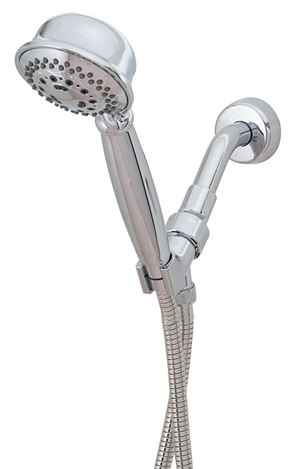 Whedon CMH4C Handheld Shower, 1/2 in Connection, 2.5 gpm, 5-Spray Function, ABS Plastic/Metal/Stainless Steel, Chrome