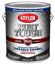 Krylon Rust Tough K09748008 Enamel Paint, Gloss Sheen, Pastel, 1 gal, 400 sq-ft/gal Coverage Area  4 Pack