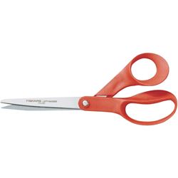 FISKARS 194500-1009 Scissors, 8-13/32 in OAL, 3-5/8 in L Cut, Stainless Steel Blade, Bent, Ergonomic Handle