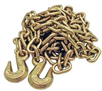 BARON TC7051620 Tow Chain, 5/16 in Trade, 20 ft L, 70 Grade, 4700 lb Working Load, Gold Zinc