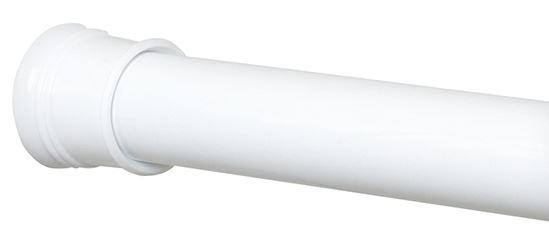 Zenith 886ALWW Shower Curtain Rod, 86 in L Adjustable, Aluminum