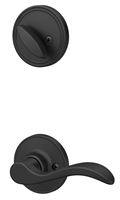 Schlage J Series JH59 SEV 622 LH Entry Door Lock Interior Pack, Lever Handle, Matte Black, Metal/Zinc, C Keyway, 3 Grade