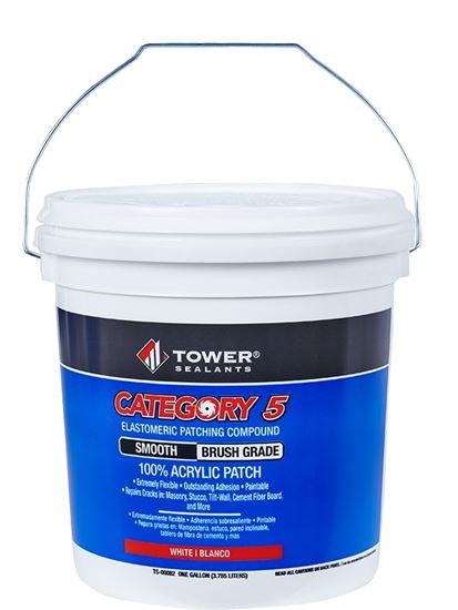 Tower Sealants CATEGORY 5 TS-00082 Brush-Grade Smooth Patch, White, 1 gal  4 Pack