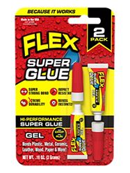 Flex Seal SGGEL2X3 High Performance Super Glue, Gel, Clear, 6 g Tube  8 Pack