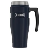 Thermos Stainless King Series SK1000MDB4 Travel Mug, 16 oz Capacity, Leak-Proof Lid, Stainless Steel, Midnight Blue