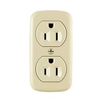 RECEPTACLE DPX IVORY 125V 15A