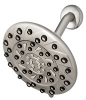 Waterpik RainFall+ Series XEM-639E Shower Head with PowerPulse Massage, 1.8 gpm, 6-Spray Function, Brushed Nickel