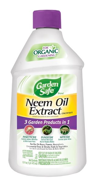 Garden Safe HG-93231 Concentrated Neem Oil Extract, Liquid, Spray Application, Garden, 10 fl-oz, Pack of 6