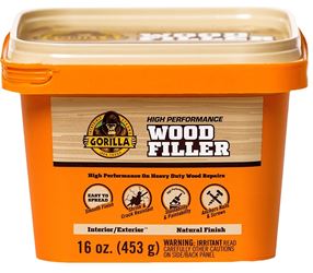 Gorilla 107103 Wood Filler, Liquid Paste, Odorless to Mild, Tan, 16 oz Tub  6 Pack