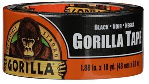 Gorilla All Weather 110418 Permanent Tape, Roll, 10 yd L, 1.88 in W, Polyethylene, Black