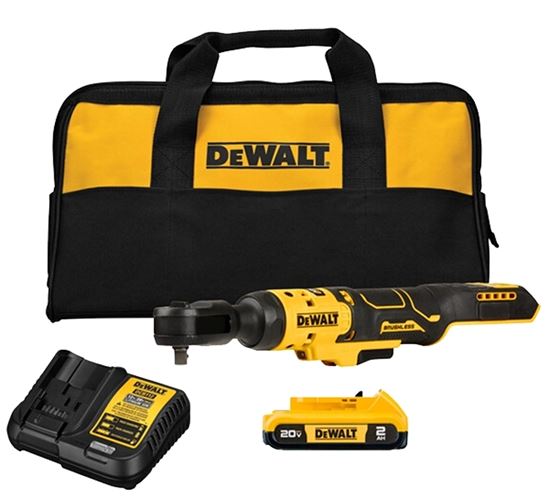 DeWALT Atomic Compact DCF513D1 Ratchet Kit, Battery Included, 20 V, 2 Ah, 3/8 in Drive, Square Drive  1 Pack