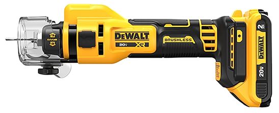 DeWALT DCE555D2 Drywall Cut-Out Tool Kit, Battery Included, 20 V, Keyless Chuck, 26,000 rpm Speed  1 Pack
