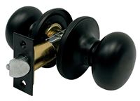 ProSource TFX930BSR4V24 Passage Door Lockset, Knob Handle, Metal, Matte Black, 2-3/8 to 2-3/4 in Backset
