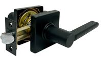 ProSource LS3X903YASR4V24 Passage Door Lockset, Lever Handle, Metal, Matte Black, 2-3/8 to 2-3/4 in Backset