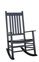 Seasonal Trends KN-28B Rocker Chair, 69 in OAW, 86 in OAD, 116 in OAH, Hardwood Porch Rocker, Black