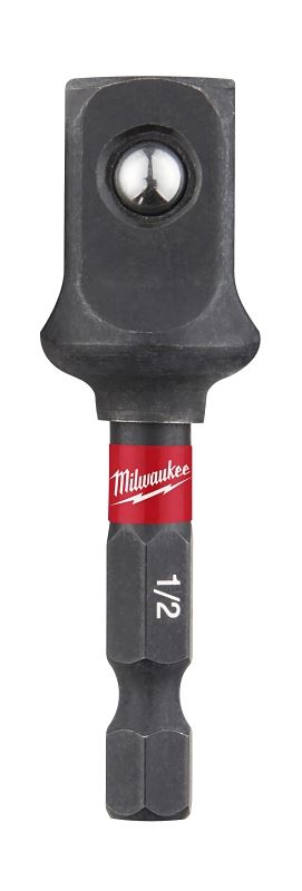 Milwaukee SHOCKWAVE Series 48-32-5034 Impact Socket Adapter, 1/4 in Drive, Hex Drive, 1/2 in Output Drive, 2 in L