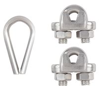 National Hardware N100-345 Cable Clamp Kit, Stainless Steel 