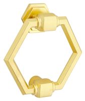 National Hardware Powell N336-708 Door Knocker, Zinc, Brushed Gold, 7/32 in Mounting Hole