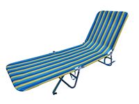 Seasonal Trends FL100 Lounge Chair, 56 cm W, 184 cm D, 28 cm H, Polyester Fabric Seat, Steel Frame, Silver Frame  4 Pack
