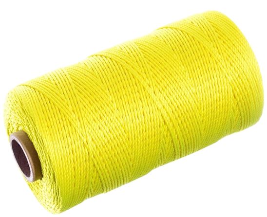 BARON 49411 Twine, #18 Dia, 260 ft L, 13 lb Working Load, Nylon/Poly, Yellow