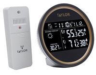 Taylor 5282011 Weather Forecaster with LED, Battery, 32 to 122, -4 to 140 deg F, 20 to 95 % Humidity Range