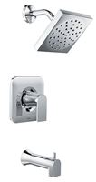 Moen 82760 Tub and Shower Faucet, 1.75 gpm Showerhead, Diverter Tub Spout, 1-Handle, Chrome