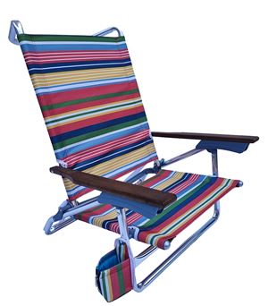 Seasonal Trends Beach Chair, with Wood Arm, Pack of 4
