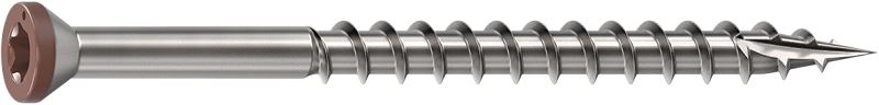 CAMO 0353050BS Deck Screw, 0.163 in Thread, 2-1/2 in L, Trim Head, Star Drive, Sharp, Type-17 Point, 316 Stainless Steel