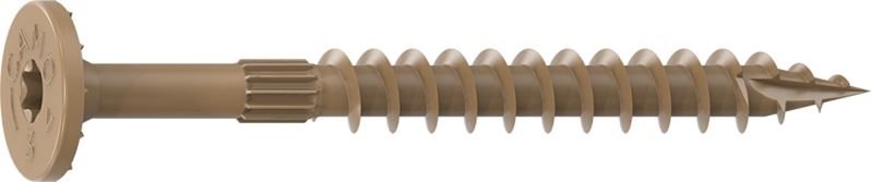 CAMO 0360170 Structural Screw, 1/4 in Thread, 3 in L, Flat Head, Star Drive, Sharp Point, PROTECH Ultra 4 Coated, 10