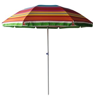 Seasonal Trends JL-004 Beach Umbrella, 82.67 in H, 6.5 ft L Canopy, Round Canopy, Steel Frame, Polyester Fabric, Pack of 10
