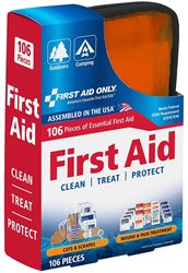 FIRST AID ONLY FAO-420 Outdoor First Aid Kit, 107-Piece, Fabric  6 Pack
