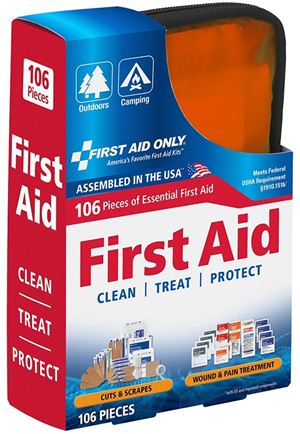 First Aid Only FAO-420 Outdoor First Aid Kit, 107-Piece, Fabric, Pack of 6