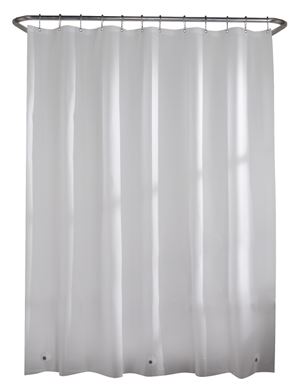 Zenna Home LPRMFRL Shower Curtain Liner, 72 in L, 70 in W, PEVA, Frosty