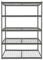 ProSource Boltless Shelving Unit with Wire Decking, 5 Levels, 48 in W x 24 in D x 72 in H