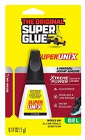 SUPERGLUE CORP Superunix 11710527 Universal Instant Adhesive, Liquid, Characteristic, Clear/Transparent, 5 g Tube