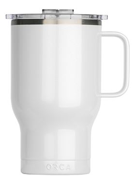 Orca Traveler Series TR24PE Coffee Mug, 24 oz, Whale Tail Flip Lid, Stainless Steel, Pearl, Insulated