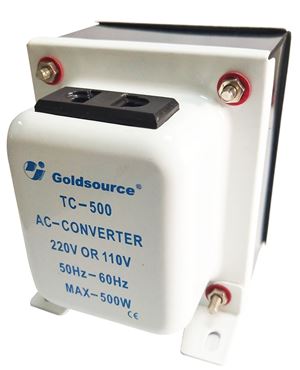 Goldsource TC-TYPE TC-500 Step Up and Step Down Transformer, 4-7/8 in L x 3-3/8 in W x 4 in H, 500 W, Pack of 8