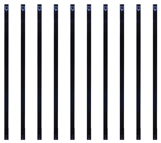 BALUSTER RECT STEEL BLK 32X1IN