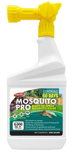 Martin's 82250001 Mosquito Killer, Liquid, Spray Application, Home, Lawns, Ornamentanls, 1 qt Bottle
