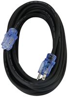 PowerZone OREC732725, 14/3 AWG Cable, Lighted, 25 ft L, 15 A, 125 V, Black 