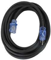 PowerZone OREC732825 Extension Cord, 12/3 AWG Cable, 25 ft L, 15 A, Black 
