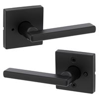 Kwikset Signature Series 730HFL SQT 514 CP Privacy Door Lock, Halifax Design, Lever Handle, Matte, Zinc, Black
