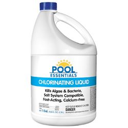 POOL ESSENTIALS 26128ESS Chlorine, 1 gal, Liquid  6 Pack