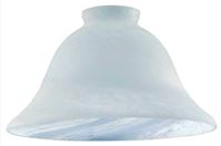 Westinghouse 8133300 Light Shade, Wide Bell, Glass, White 