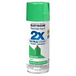 2X ULTRA COVER 314751 Spray Paint, Gloss, Spring Green, 12 oz, Can