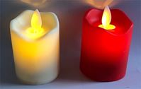 Hometown Holidays 25317 Votive Candle, Red/Ivory, LR44 Battery, Warm White, Pack of 12 