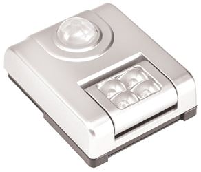 Fulcrum 20043-308 Sensor Light, AA Battery, 4-Lamp, LED Lamp, 24 Lumens, White 