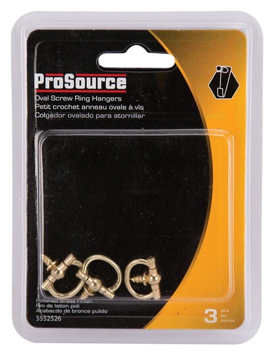 ProSource PH-122321-PS Frame Hanger, 2 lb, Brass, Polished Brass, Brass, 5/8 in Opening, Screw Mounting - VORG5552526