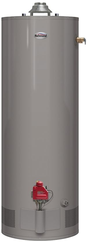 Richmond Essential 6G50-36PF3 Gas Water Heater, Liquid Propane, 50 gal Tank, 85 gph, 36000 Btu/hr BTU